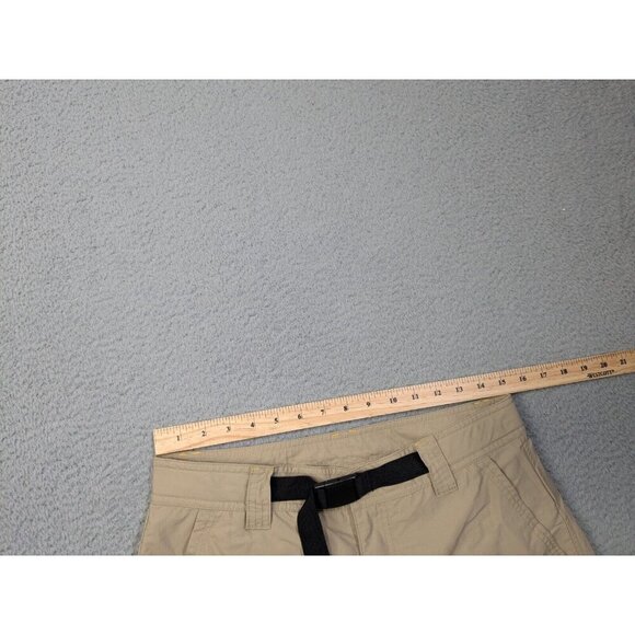 Eddie Bauer Travex Pants Mens 32x30 (Meas 31x28.5) Belted Cargo Hiking Beige - Picture 8 of 13